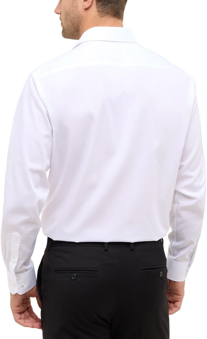 ETERNA Langarm Hemd COMFORT FIT Pinpoint unifarben mit Classic Kent Kragen 26 Weiss, 26 Weiss