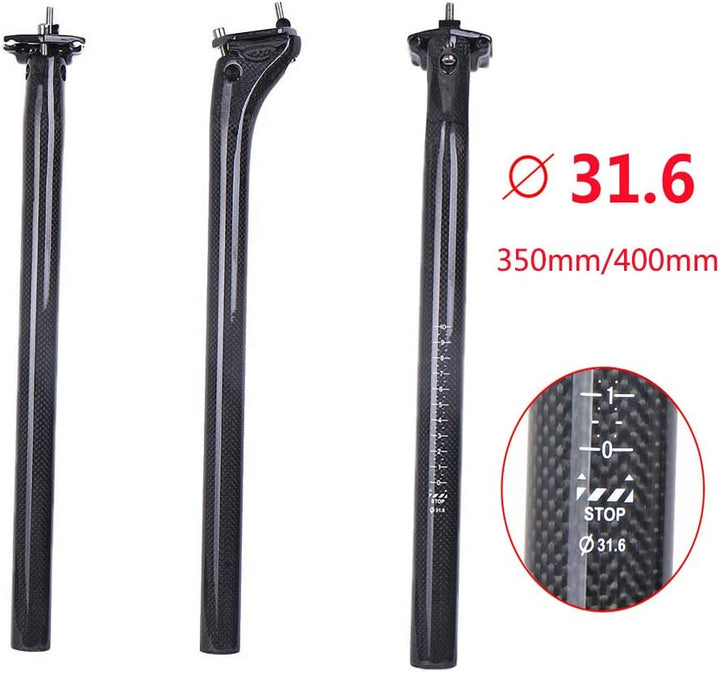 ESEN SP 3k Carbon 27,2/31,6mm * 350 / 400mm Radfahren Fahrrad Sattelstütze Mountainbike/Rennrad BMX