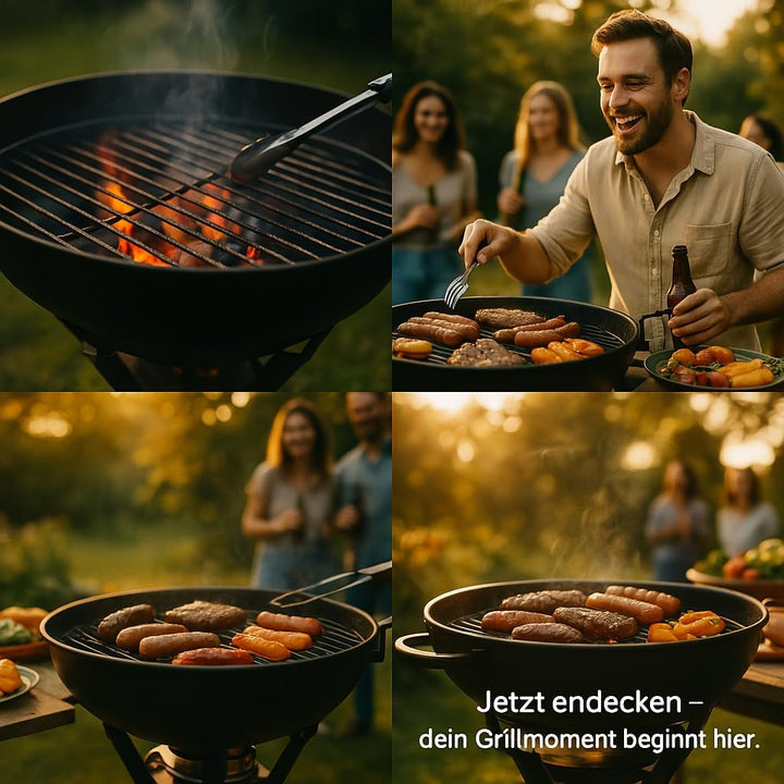 HeRo24 Grillkörbe 3er Set Edelstahl Grillpfanne Grillplatte