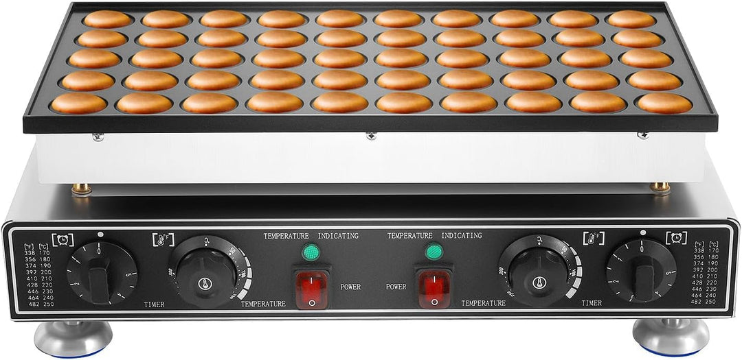 Mini Pancake Maker Poffertjes-Maschine 50Tlg Mini-Rundpfannkuchen Crêpes Maker Muffin-Maschine Mit S