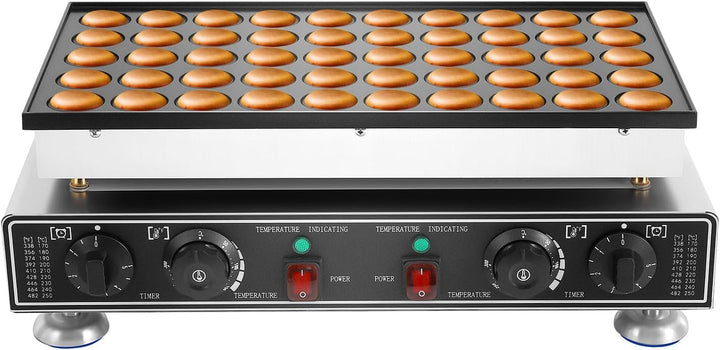 Mini Pancake Maker Poffertjes-Maschine 50Tlg Mini-Rundpfannkuchen Crêpes Maker Muffin-Maschine Mit S