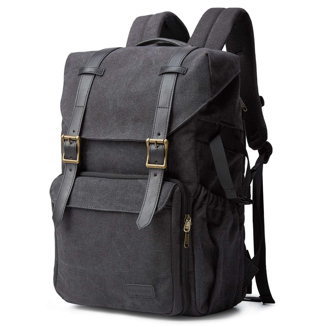 BAGSMART Fotorucksack DSLR Kamerarucksack Canvas Diebstahlsicher Wasserabweisend mit Regenschutz für