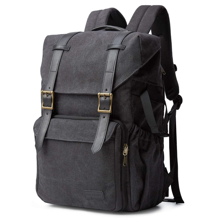 BAGSMART Fotorucksack DSLR Kamerarucksack Canvas Diebstahlsicher Wasserabweisend mit Regenschutz für