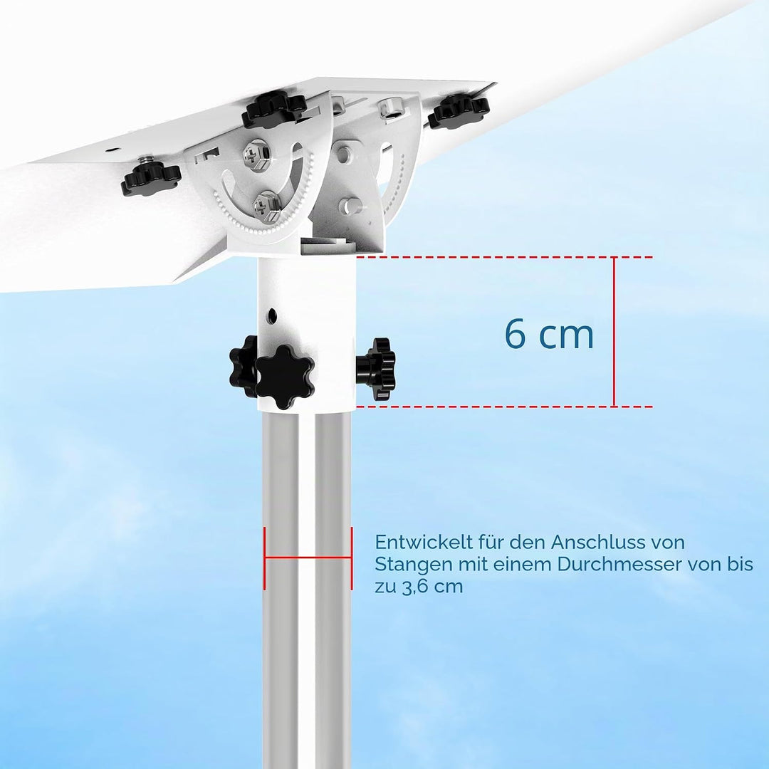 Starlink Gen 3 Rohradapter, werkzeugloser 360° drehbarer Masthalterungsadapter, Aluminiumlegierung S