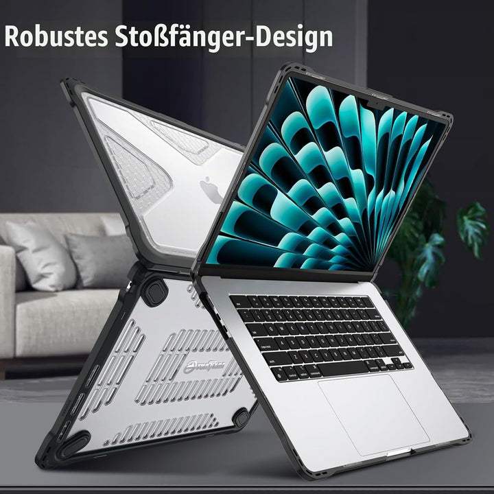 Fintie Hülle Kompatibel mit MacBook Air 15 M2 Chip (2023 Freisetzung) A2941, Ganzkörper-Rugged Hybri