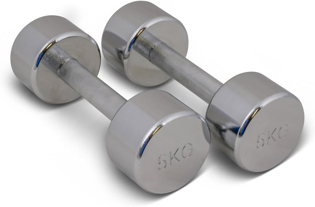 TRENAS Chrom Kurzhantel - 1 kg - 2 kg - 3 kg - 4 kg - 5 kg - 6 kg - 7 kg - 8 kg - 9 kg - 10 kg - 12,