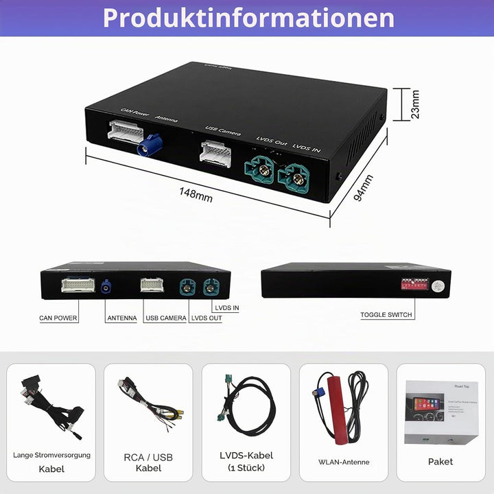 Road Top Wireless Carplay Retrofit Kit Decoder für BMW i3 I01 NBT System 2012-2017 Jahr, Unterstützu