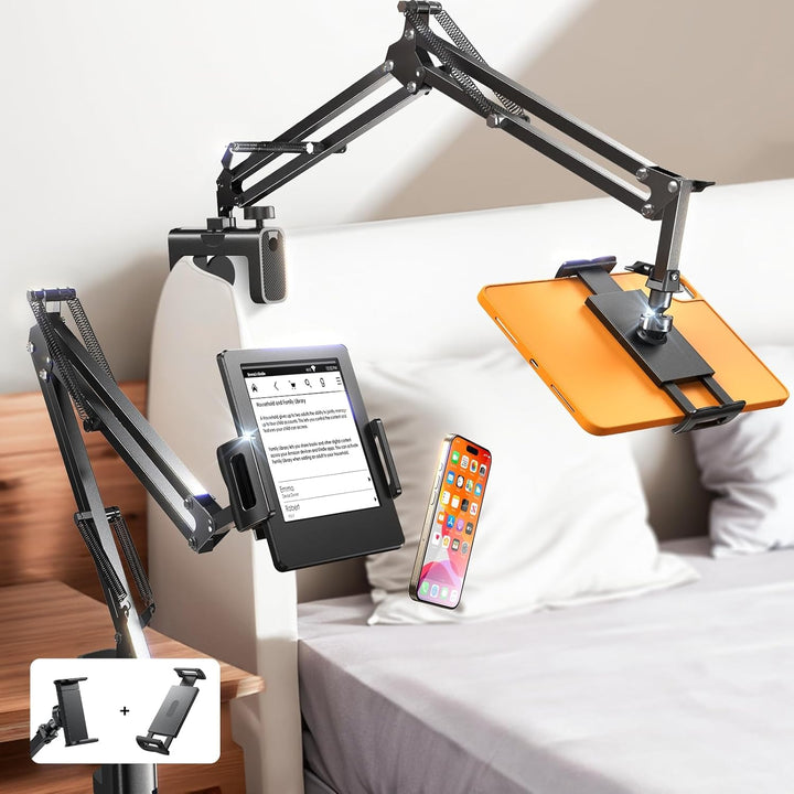 LISEN Tablet Halterung for iPad Halterung Bett, Superflexibel Einstellbar Kindle Halterung Bett Lang