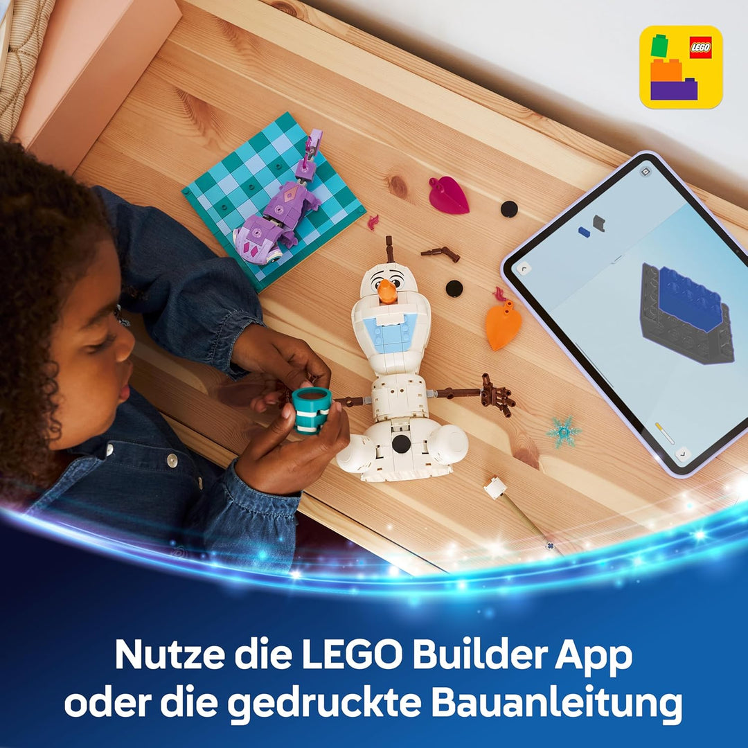 LEGO ǀ Disney Frozen Picknickspass mit Olaf und Bruni - Schneemann Figur mit Picknickdecke und Zubeh
