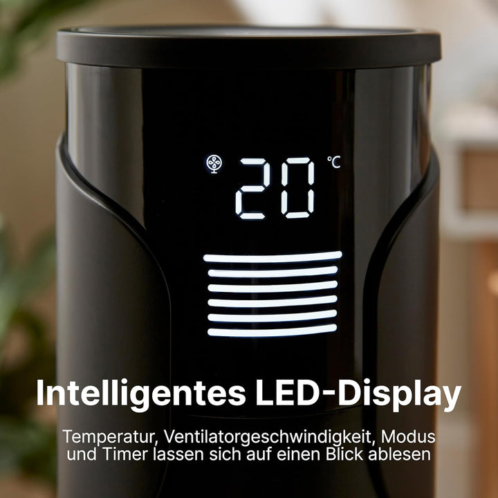 DIMPLEX Tower Fan Turmventilator, Standventilator 70° Oszillierend mit 3 Geschwindigkeiten, 12 Std.-