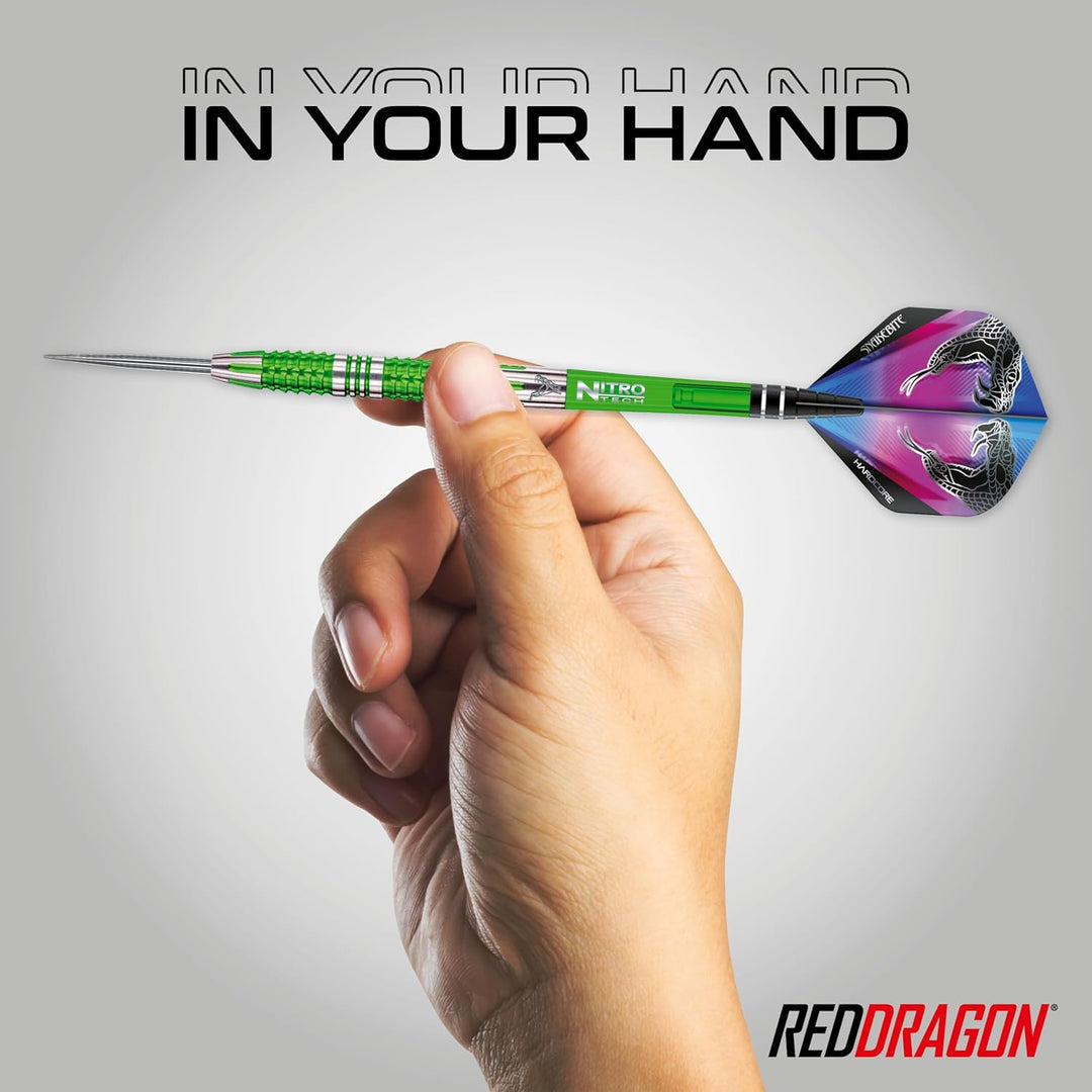 RED DRAGON Peter Wright Snakebite Mamba 2: 22g oder 24g Tungsten Darts mit Flights und Schäfte 24.0