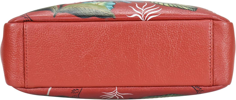Anuschka Damen Satchel with Crossbody Strap-708 Tasche Einheitsgrösse Crimson Garden, Einheitsgrösse