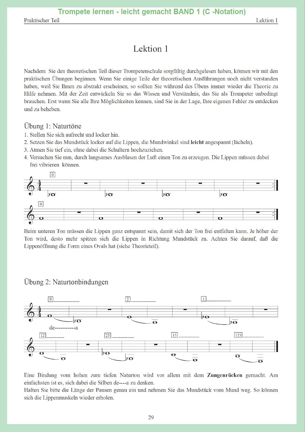 Trompetenmethode - Trompete lernen leicht gemacht - Band 1 (C-Dur) - Trompetenschule für Anfänger im