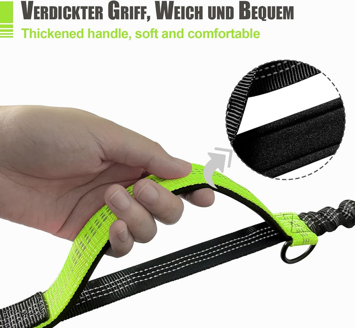 Snocyo Joggingleine Hunde, Jogging Hundeleine für Mittelgrosse und Grosse Hunde, Elastische und Refl