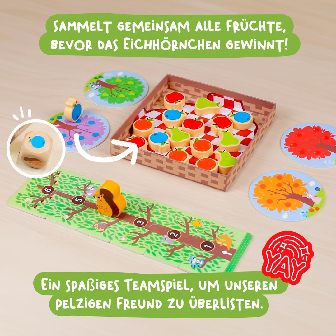 Nene Toys Früchte-Sammelspiel ab 2 Jahre – Kooperatives Brettspiel für Kleinkinder – Kinderspielzeug