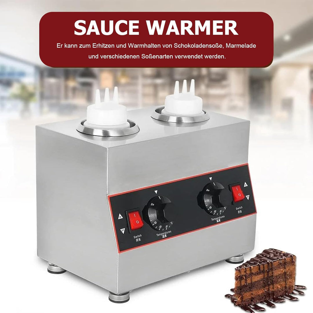 Kommerzieller Elektrischer Sossenwärmer mit mit 2*650-ml-Quetschflasche, kommerzieller elektrischer
