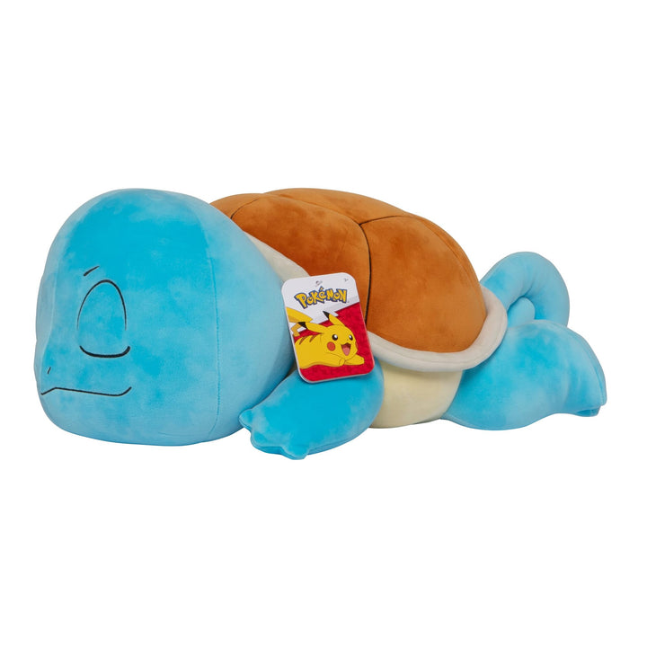 Pokémon PKW0220-45cm Schlafendes Plüsch - Schiggy, offizielles Plüsch, Schiggy