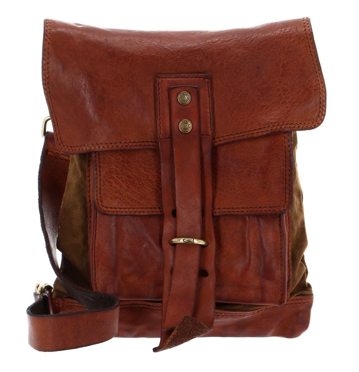 Campomaggi Crossbody Bag V.Militare + T/Cognac