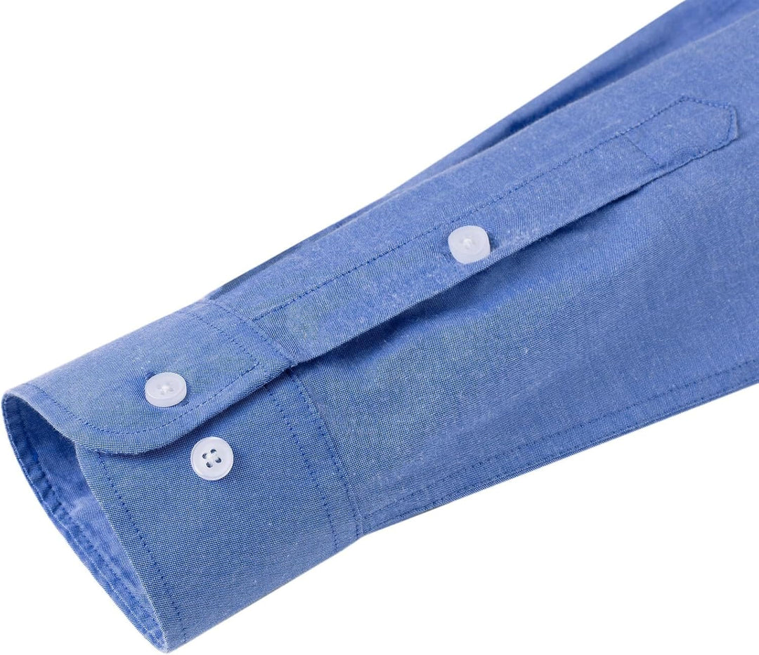 J.VER Oxford Herren Hemd Bügelfrei Regular Fit Hemd Langarm Casual Hemd aus Oxford Button down Hemd