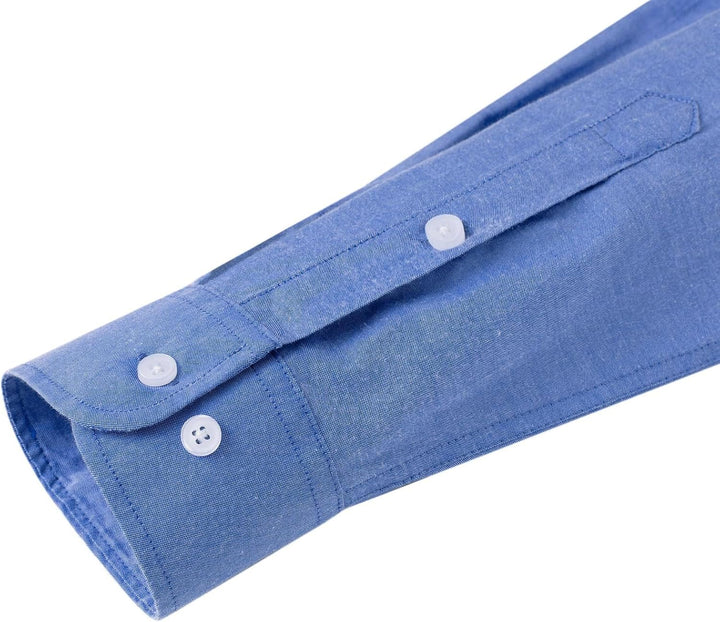 J.VER Oxford Herren Hemd Bügelfrei Regular Fit Hemd Langarm Casual Hemd aus Oxford Button down Hemd