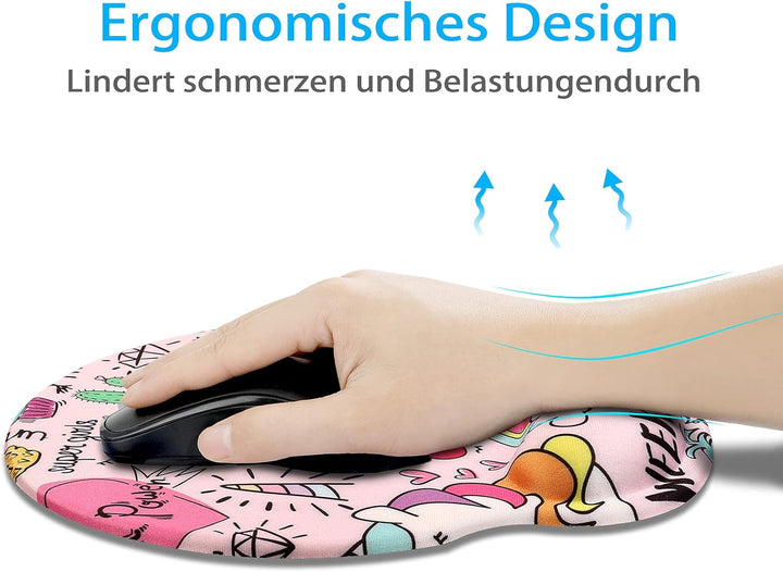 CHUQING Mauspad Ergonomisch Gaming Handballenauflage ergonomische Handgelenkstützen Mouse Pad für Co