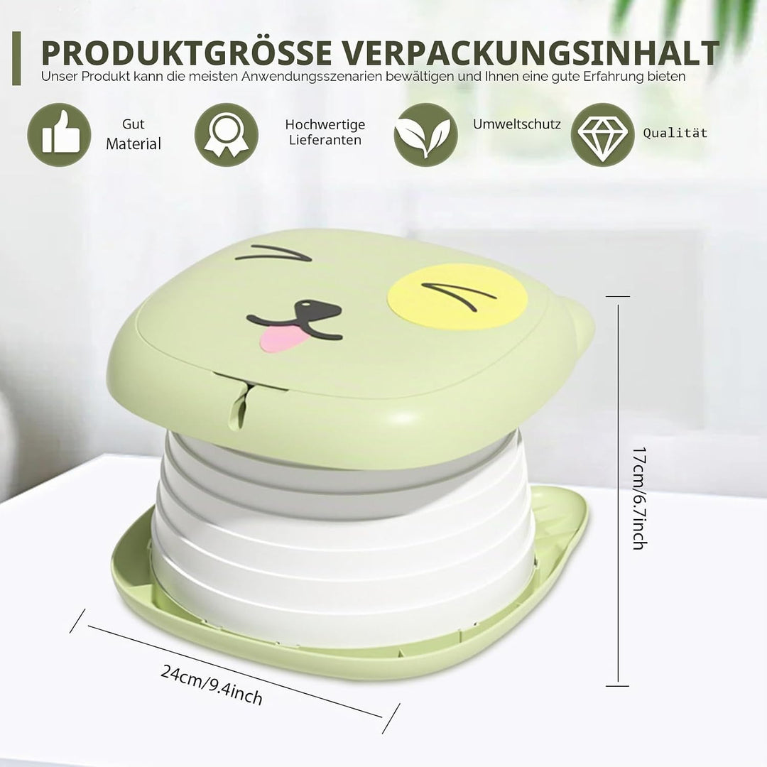 Faltbarer Toilettensitz für Kinder, Tragbares Reise-Klapptöpfchen, Falttoilette, Reisetoilette, Trav