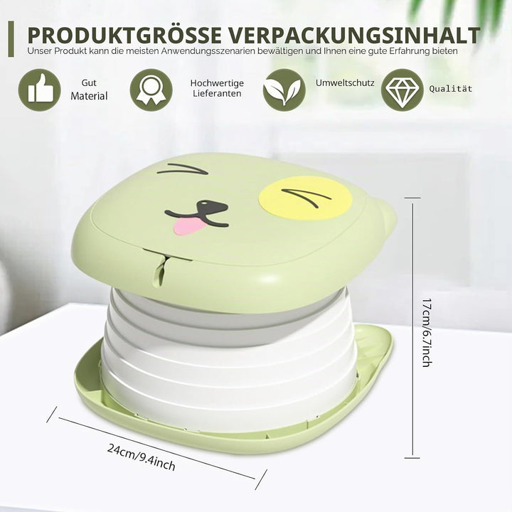 Faltbarer Toilettensitz für Kinder, Tragbares Reise-Klapptöpfchen, Falttoilette, Reisetoilette, Trav