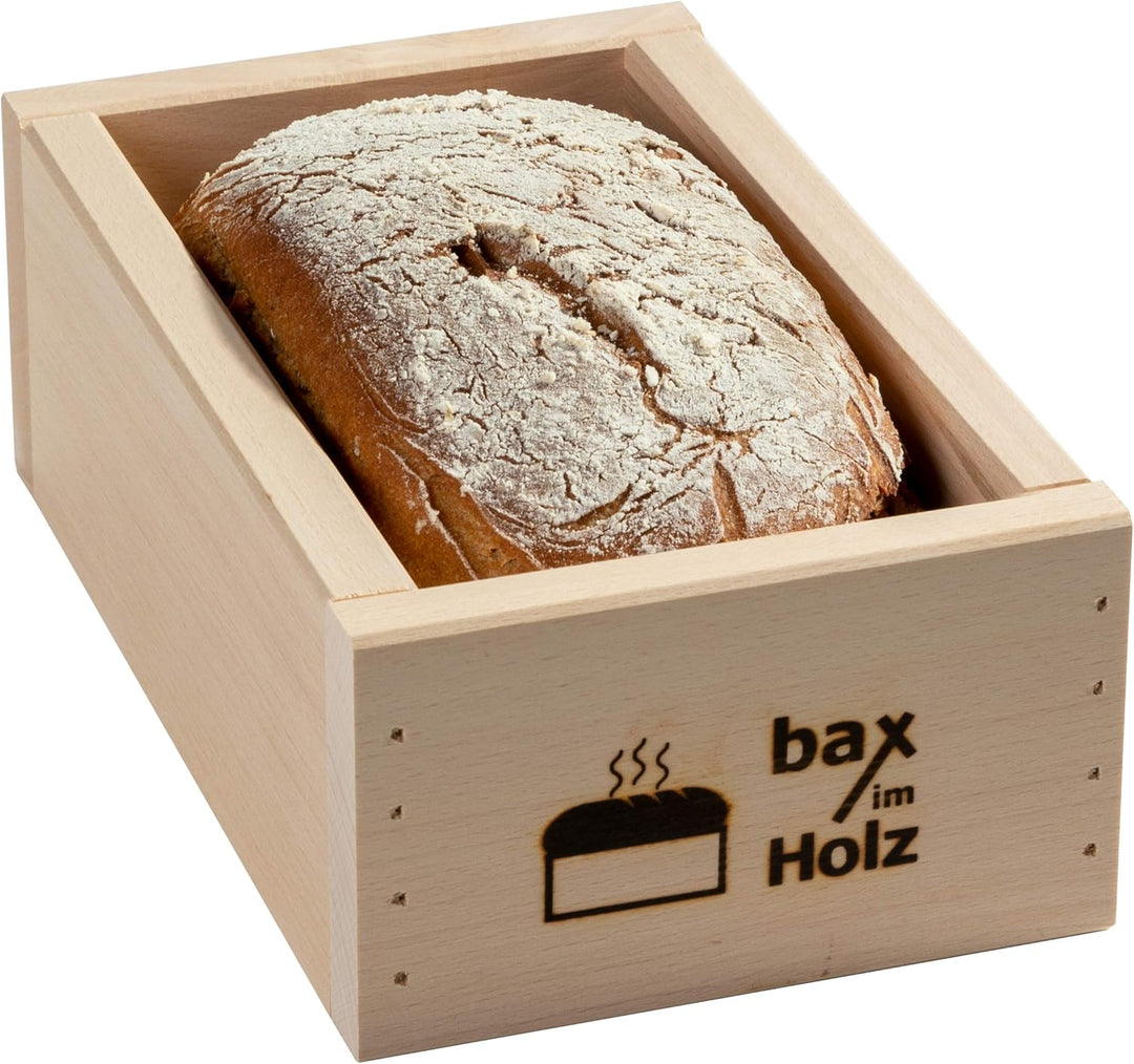 bax im Holz Brot-Holzbackrahmen aus naturbelassenem, massivem Buchenholz für leckeres, selbstgebacke