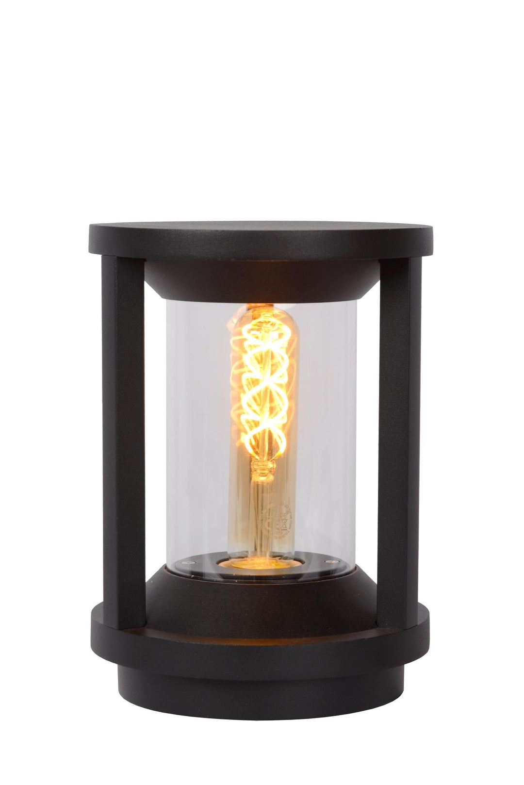 LUCIDE CADIX - Pollerleuchte Aussen - Ø 16 cm - 1xE27 - IP65 - Schwarz
