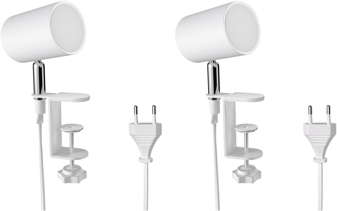 ledscom.de Klemmlampe WAIKA, Schalter, weiss matt, inkl. LED GU10 Lampe, 3-Stufen Dimmen: max. je 50