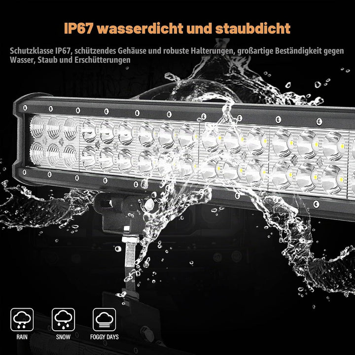 SKYWORLD led zusatzscheinwerfer bar, Zweireihiges wasserdicht 44 Zoll Scheinwerfer Flutlicht Combo o