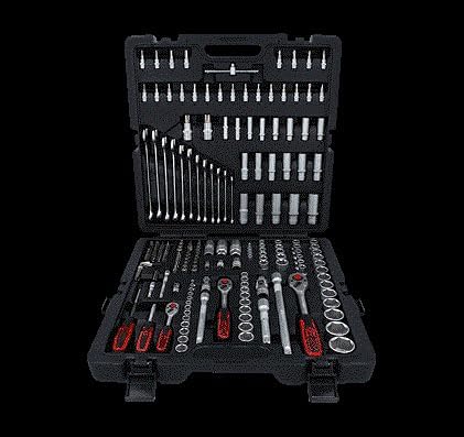 KS Tools 917.0216 1/4"+3/8"+1/2" Steckschlüssel-Satz, 216-tlg 216-tlg. Matt satiniert Single, 216-tl