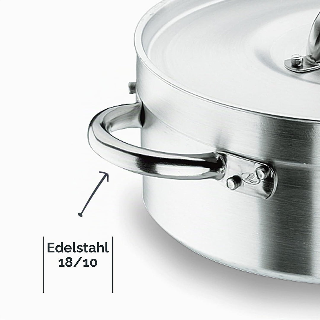 Lacor Bratentopf mit Deckel Grösse: 70L niedriger Topf 60 cm, niedriger Topf 60 cm
