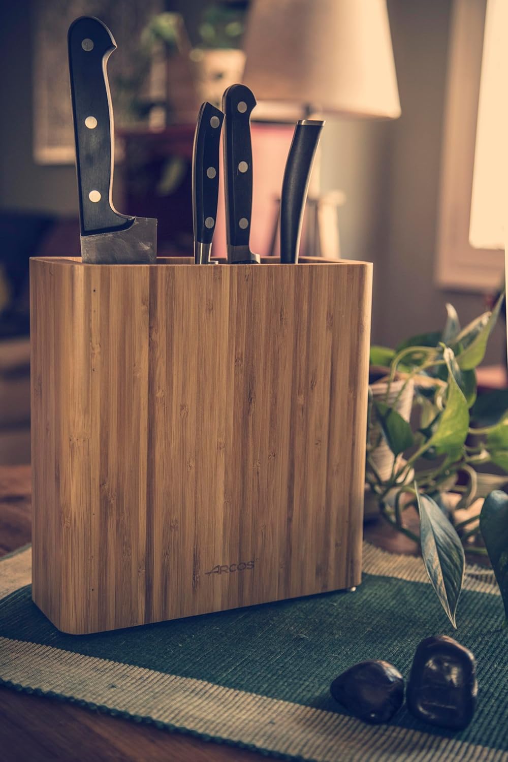 Arcos Messerblock - Universal Block zu Messer bis 25 cm - Gemacht aus Bamboo 280 x 215 x 90 mm - Far