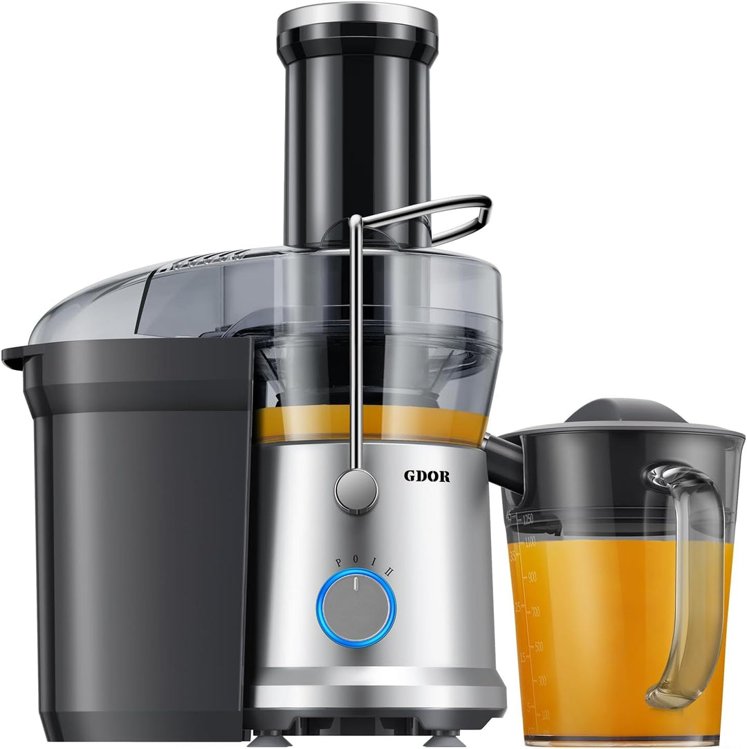 GDOR Entsafter 1300W Entsafter Gemüse und Obst mit Grösserem 81mm Einfüllschacht 1250ml Grosser Saft