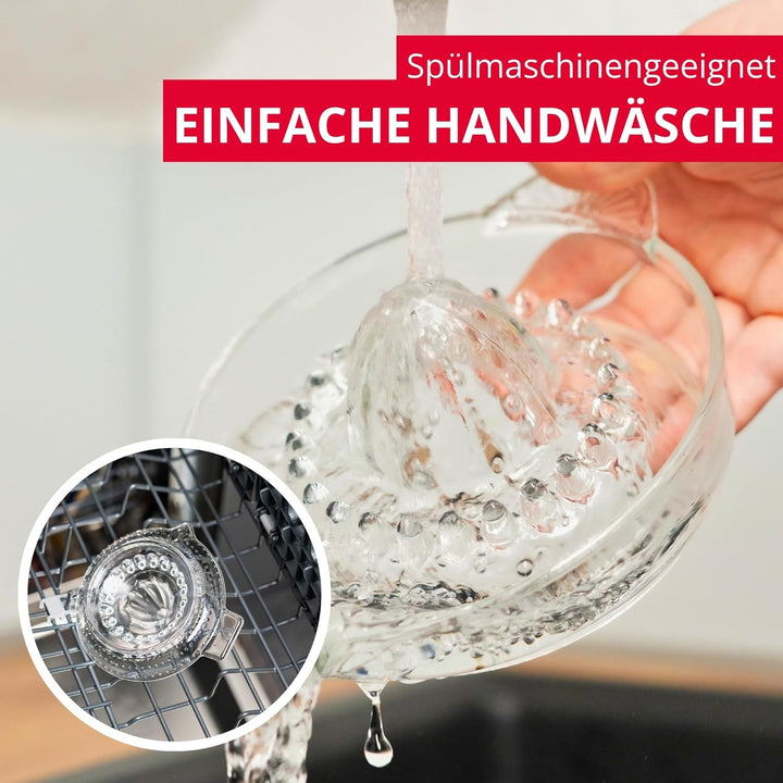 Westmark Zitrus- und Orangenpresse, Fassungsvermögen: 250 ml, Glas, Transparent, 30822260, Glas, Tra
