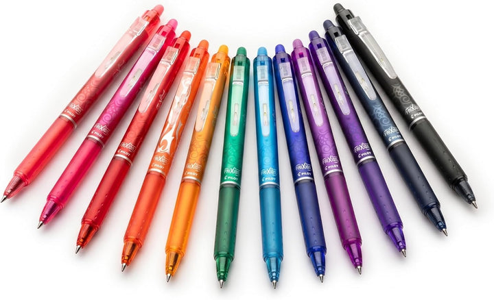 PILOT FriXion Clicker 0.7 – 6 Stück – Farben 2x Blau/Schwarz/Grün – Radierbarer, nachfüllbarer Gel