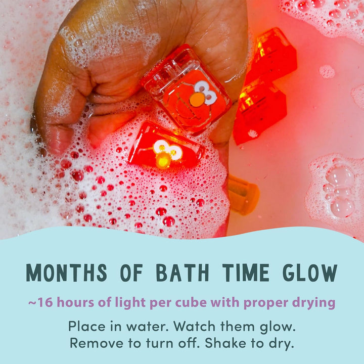 Glo Pals x Sesamstrasse wasseraktivierte Leuchtwürfel für sensorisches Spielen (Elmo - nur Würfel) E
