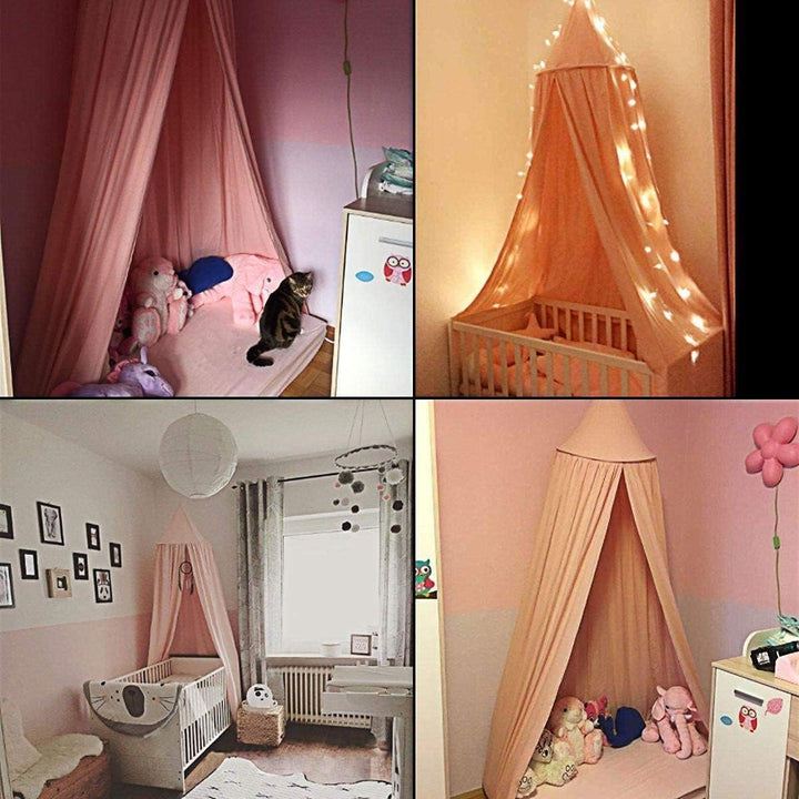 Baby Baldachin Betthimmel Chiffon Hängende Rund Moskitonetz für Babys Bett, Spielzelte, Kinderzimmer