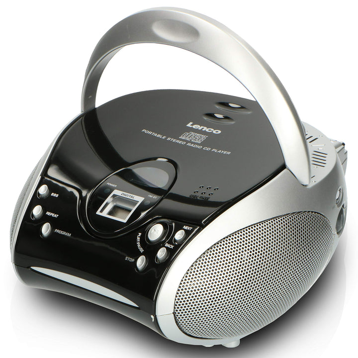 Lenco SCD24 - CD-Player für Kinder - CD-Radio - Stereoanlage - Boombox - UKW Radiotuner - Titel Spei
