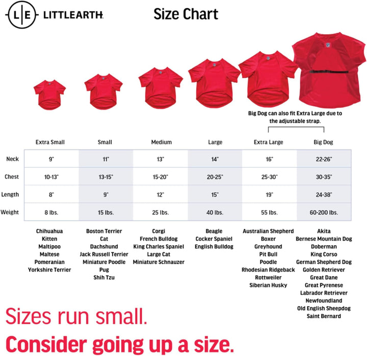 Littlearth Georgia Bulldogs NCAA Stretch Haustier-Trikot Teamfarbe X-small, Teamfarbe X-small
