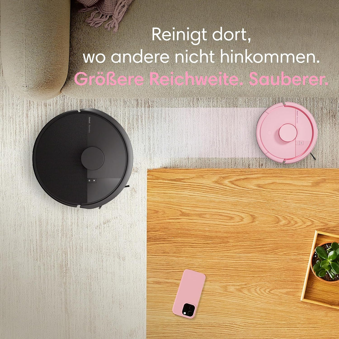 iRobot Roomba® Mini Saug- & Wischroboter + AutoEmpty™ Dock, Rosa, Rosa