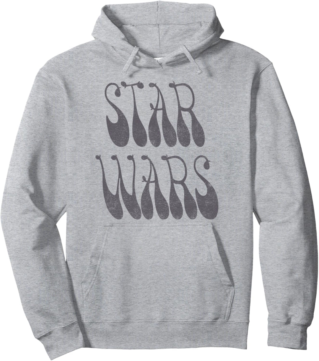 Star Wars Mandalorian Groovy Text Pullover Hoodie