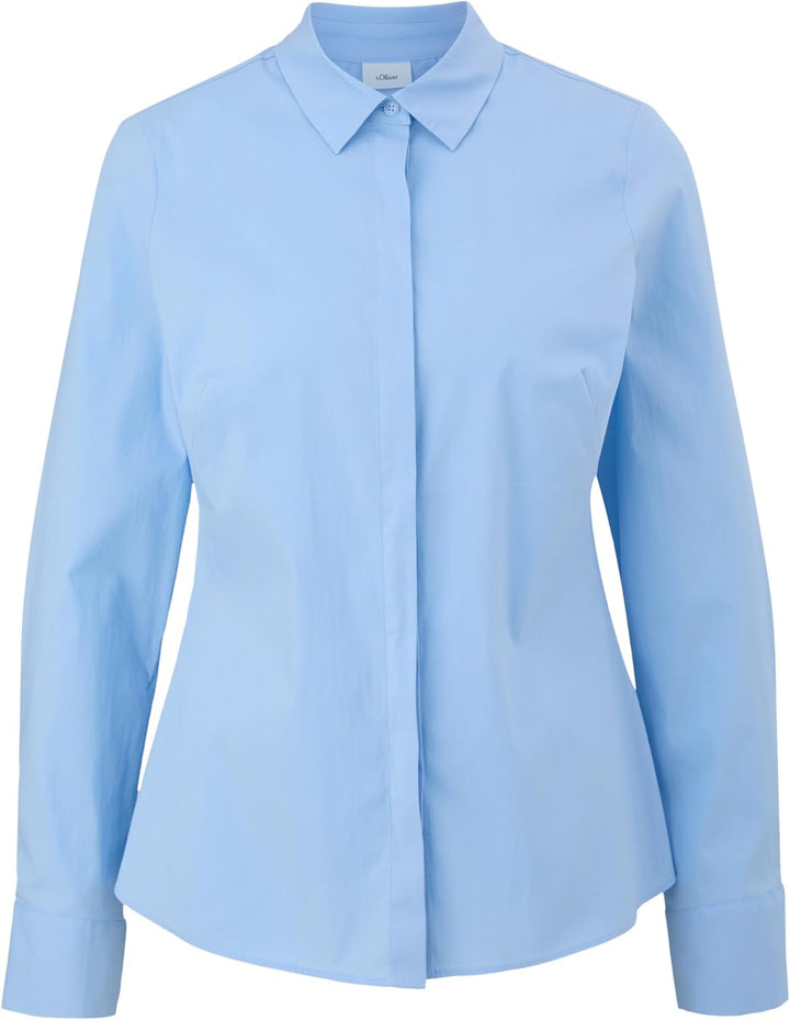 s.Oliver Bluse mit Ziernähten 40 0100_weiss, 40 0100_weiss