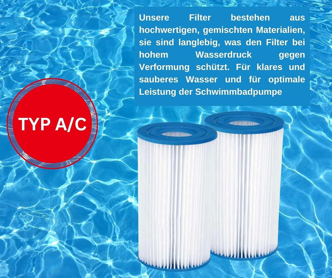 Poolfilter Pool Filter für Swimming Pool Whirlpool - Typ D Typ A/C Typ I - Filterkartuschen Kartusch