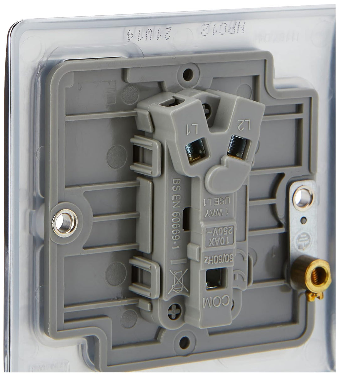 BG-Nexus-Metall-Lichtschalter, 10 A, poliertes Chrom, 5 Stück
