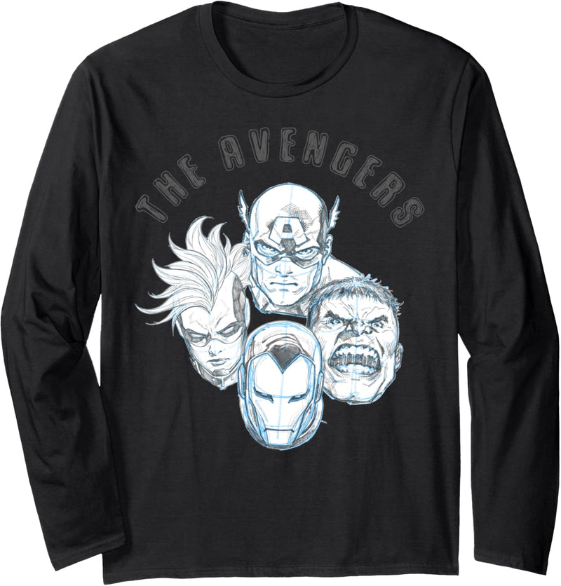 Marvel Avengers Group Shot Circle Poster Langarmshirt