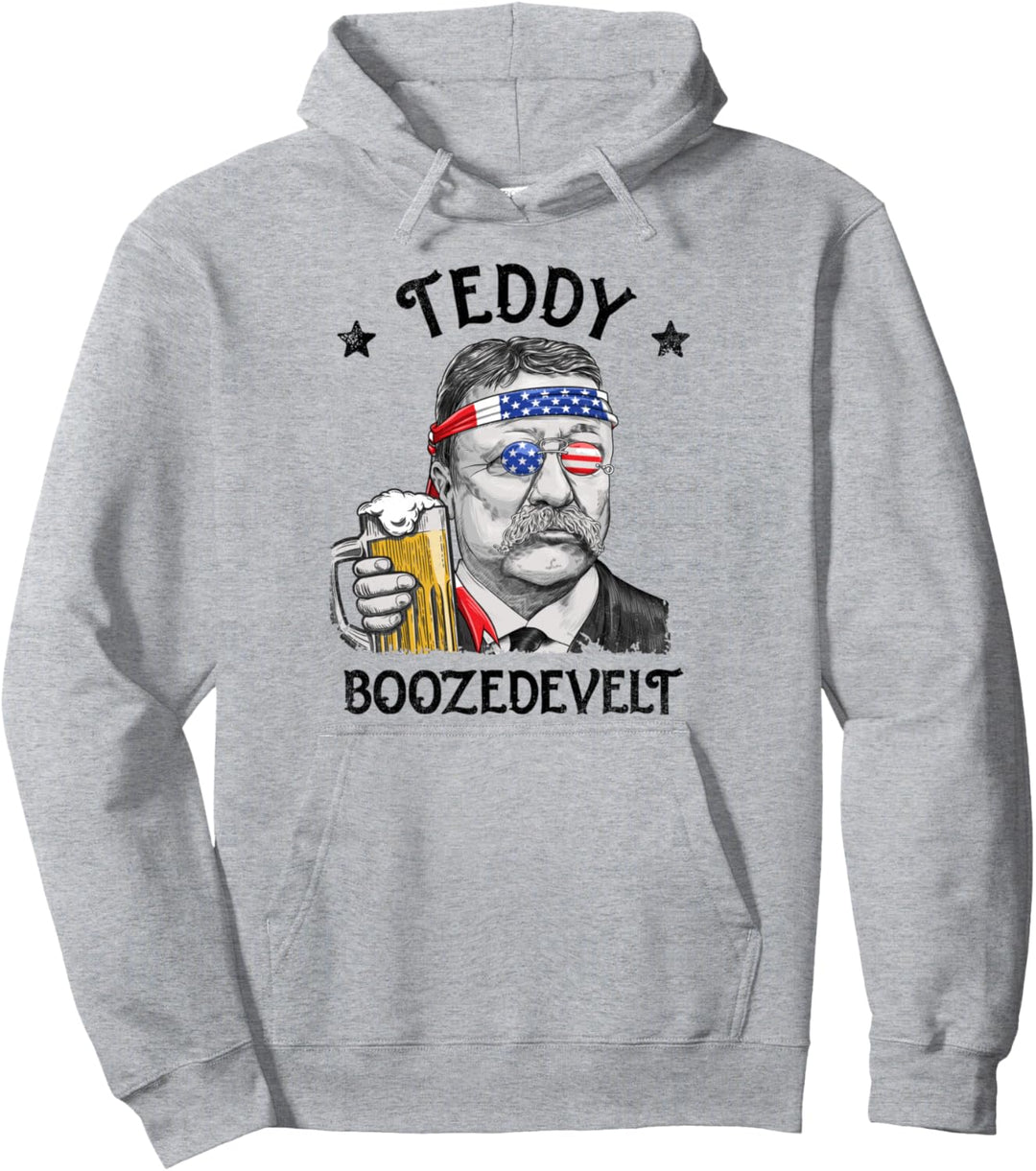 Teddy Boozedevelt Theodore Roosevelt 4th Of July Men Women Pullover Hoodie