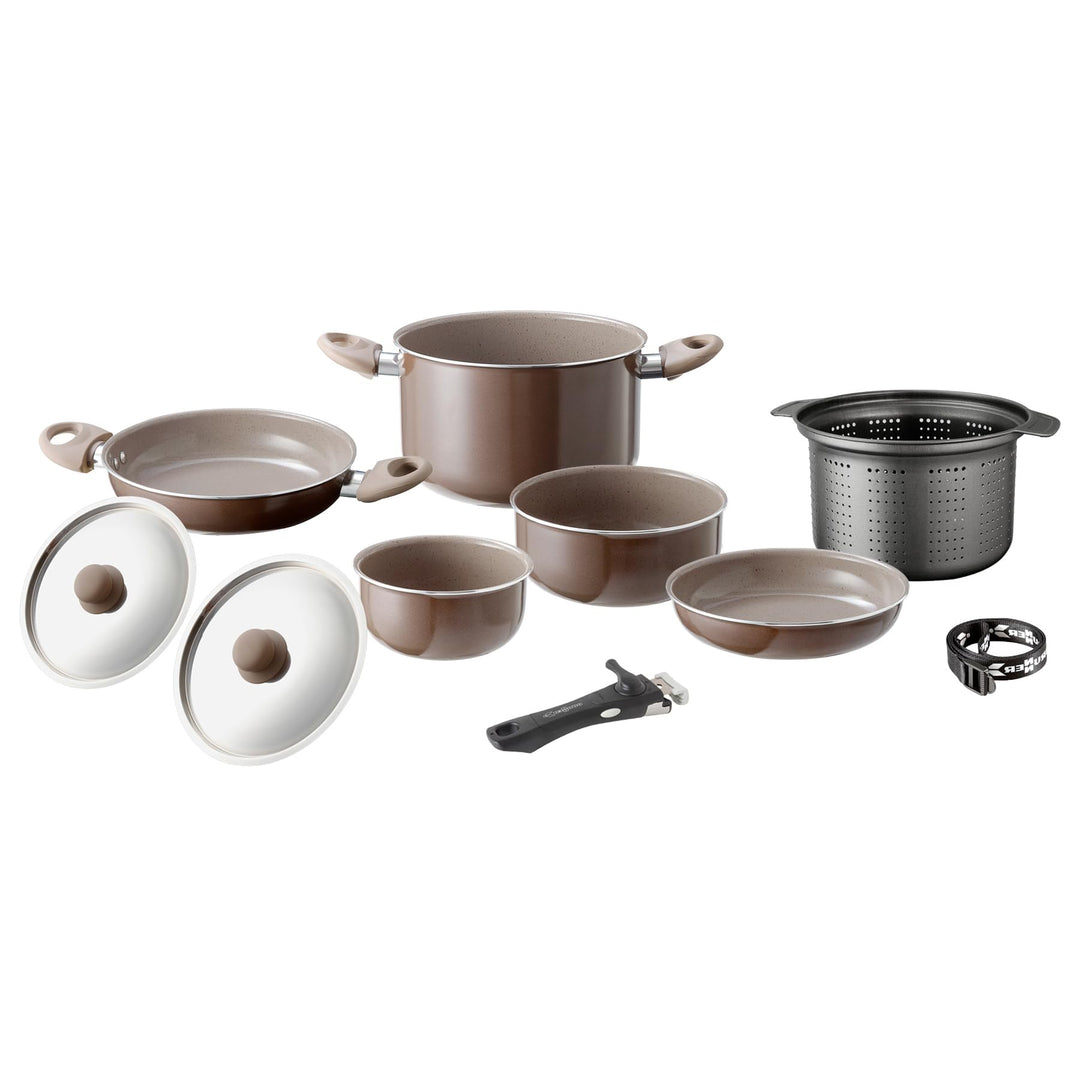 BRUNNER Topfset Chocolate 9 Plus 1 Durchm. 22 Ø 22 9+1, Ø 22 9+1