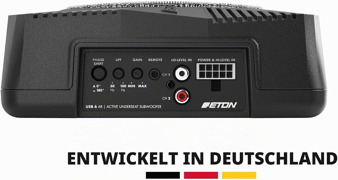 ETON USB 6AR – sehr kompakter 150 mm / 6 Zoll Untersitz Aktiv Subwoofer für PKWs und Reisemobile, le